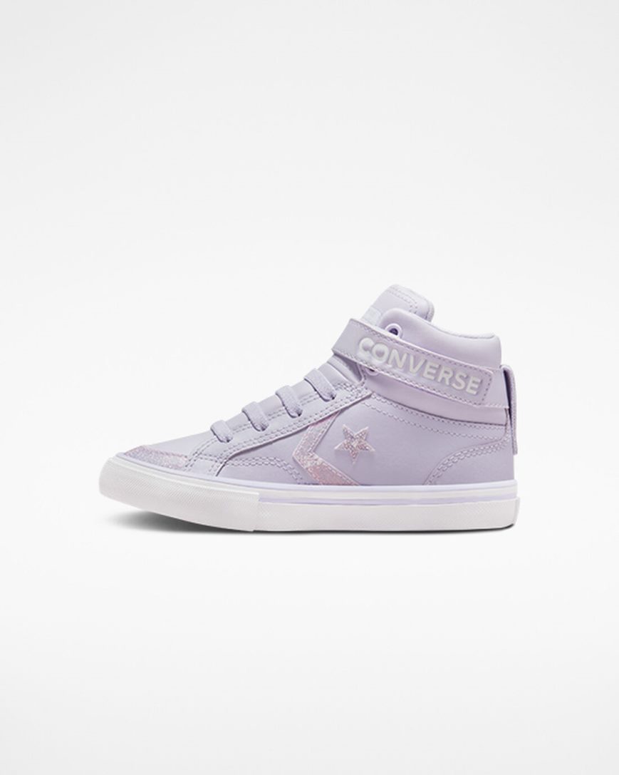 Tenisi Inalti Fete Converse Pro Blaze Curea Easy-On Glitter Violet Violet | RO ZVCSI472